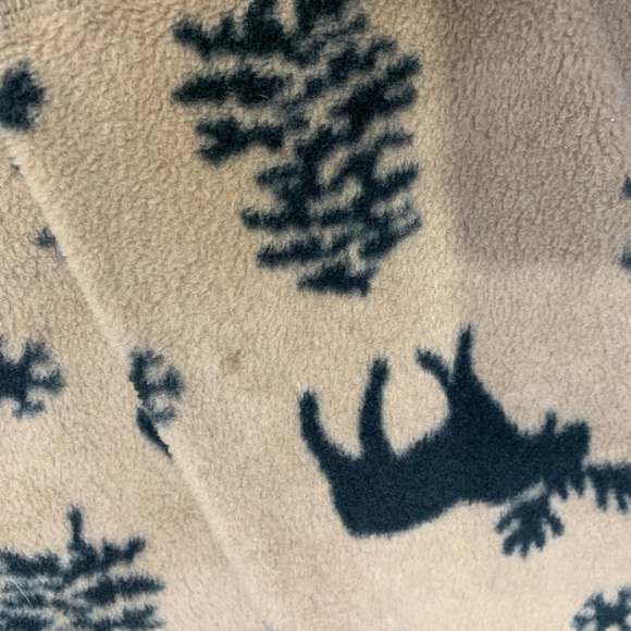 Diagonal Fleece with Reindeer size L Women’s Jacket - Picture 6 of 10